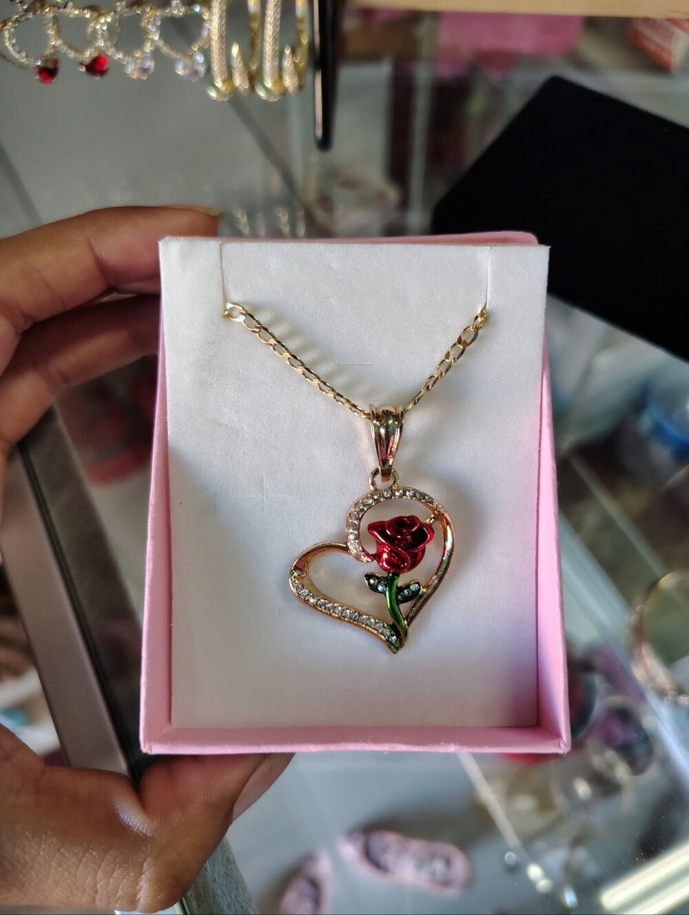 Rose Heart Necklace